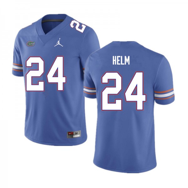 Men #24 Avery Helm Florida Gators College Football Jersey Blue